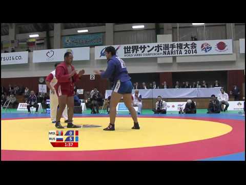 Artem OSIPENKO (Russia) vs Batmunkh PERENLII (Mongolia) - World Sambo Championship 2014 in Japan background