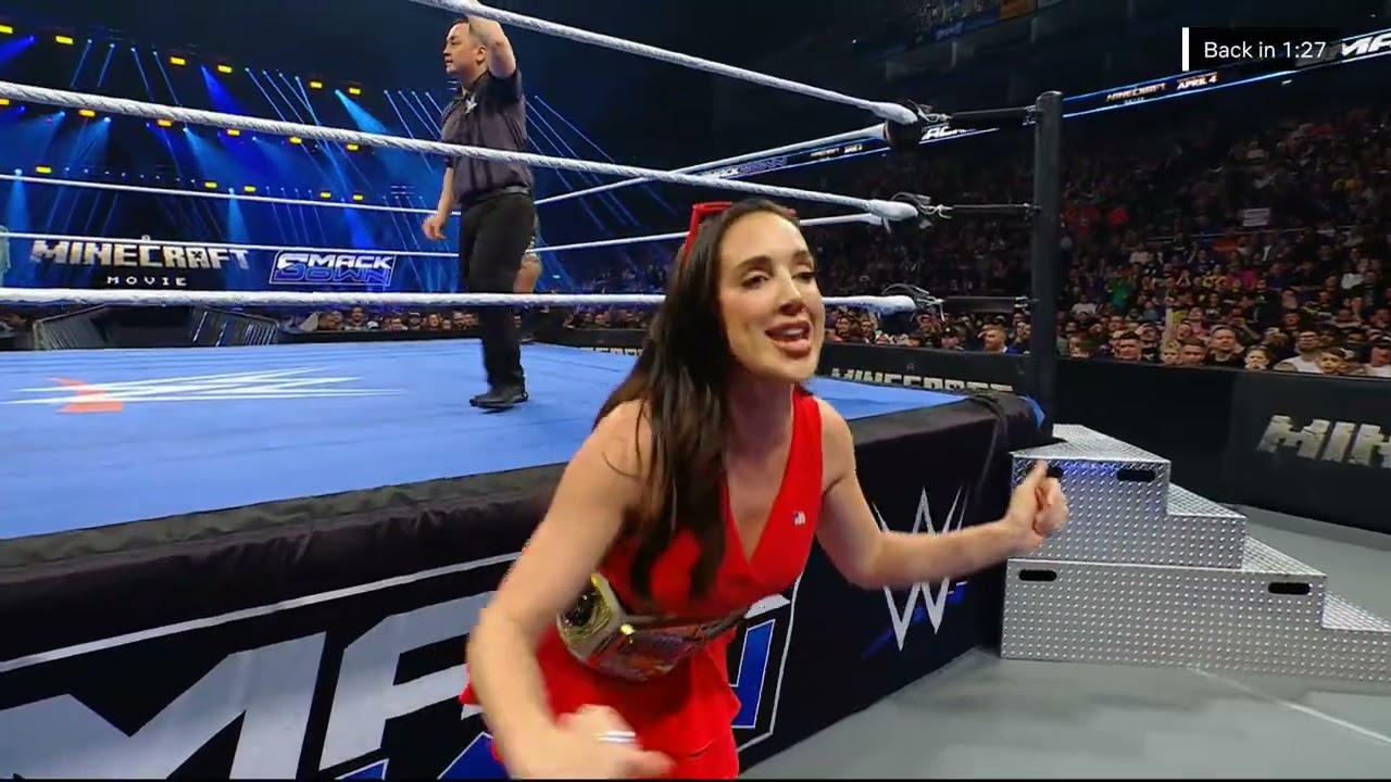 Kayden Carter and Katana Chance vs The Secret Hervice: SmackDown, Mar. 28, 2025 background