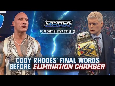 Cody Rhodes' final words before Elimination Chamber: SmackDown, Feb. 28, 2025 background