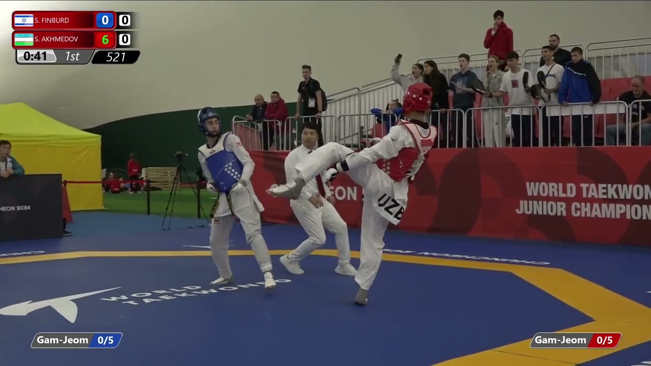 521 Round of 16 Men 59kg ISR S FINBURD UZB S AKHMEDOV