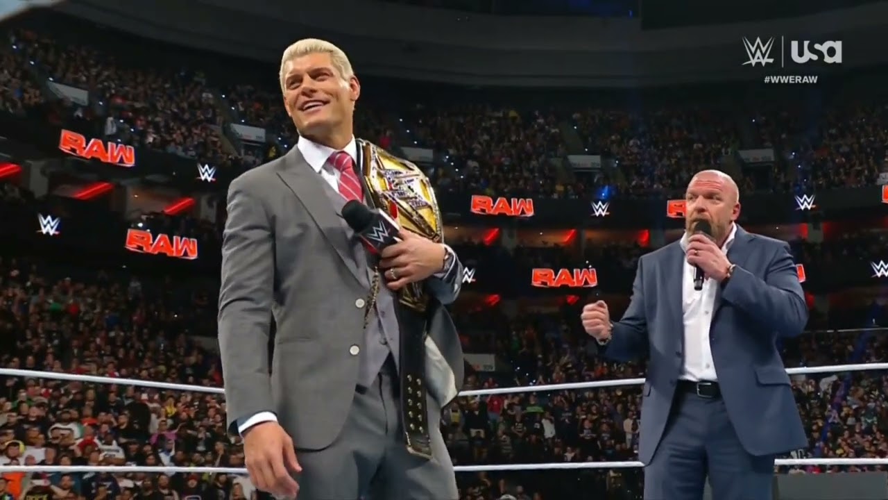 WWE RAW CODY RHODES ENTRANCE 04/08/24 background