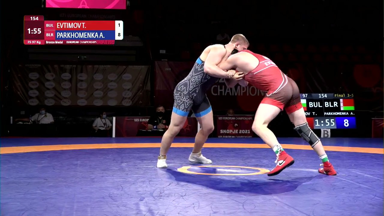 BRONZE FS - 97 kg: T. EVTIMOV (BUL) v. A. PARKHOMENKA (BLR)