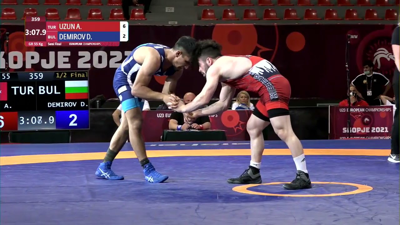 1/2 GR - 55 kg: A. UZUN (TUR) v. D. DEMIROV (BUL)