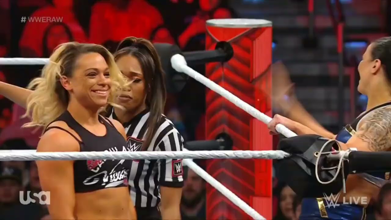 WWE RAW ZOEY STARK & SHAYNA BASZLER VS TEGAN NOX & NATALYA 01/15/24 background