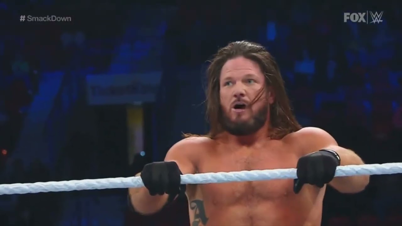 WWE SMACKDOWN AJ STYLES VS SOLO SIKOA 12/22/23 backdrop