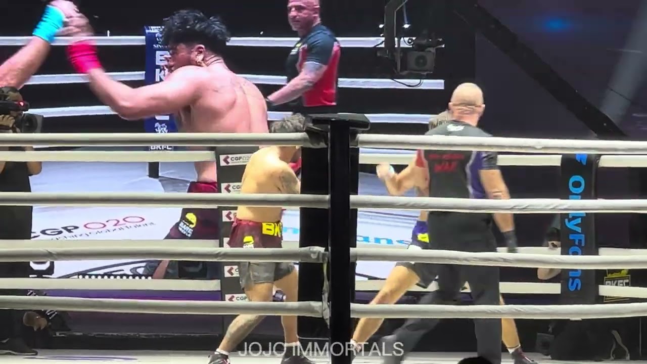 กะเอาให้ตาย นักมวยรัสเซียชกมวยหมัดเปล่าต่อยคู่ชกน๊อคร่วงคาที่ MIkhail Vetrila vs Allen Wycoco BKFC