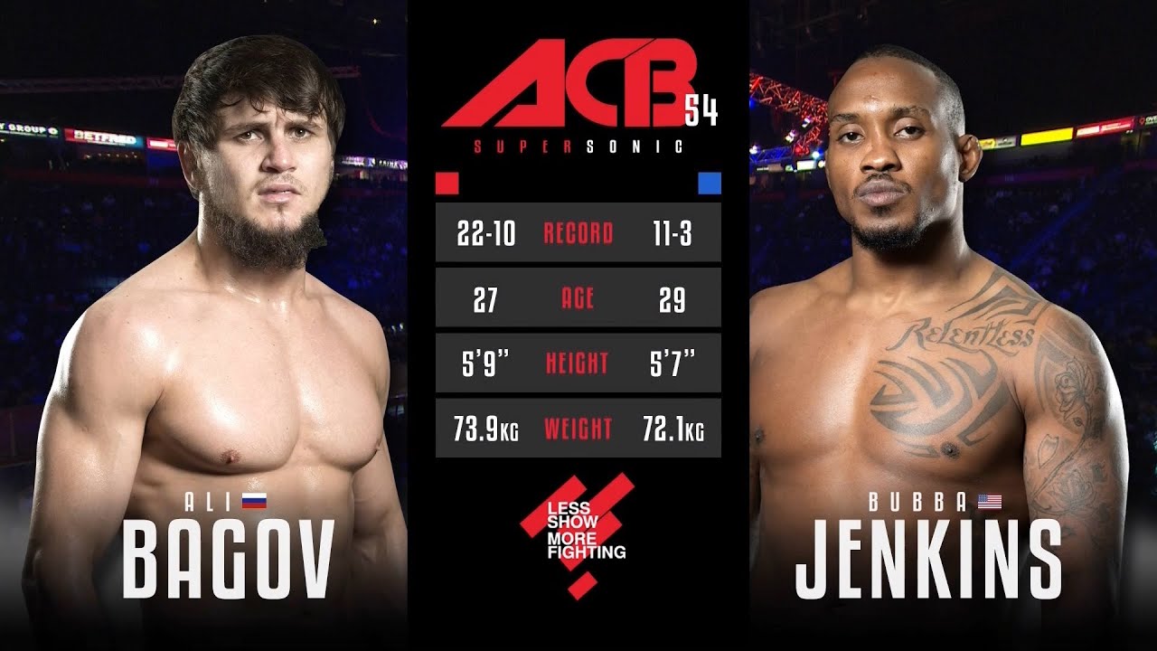 Али Багов vs. Бабба Дженкинс | Ali Bagov vs. Bubba Jenkins | ACB 54 - Supersonic background