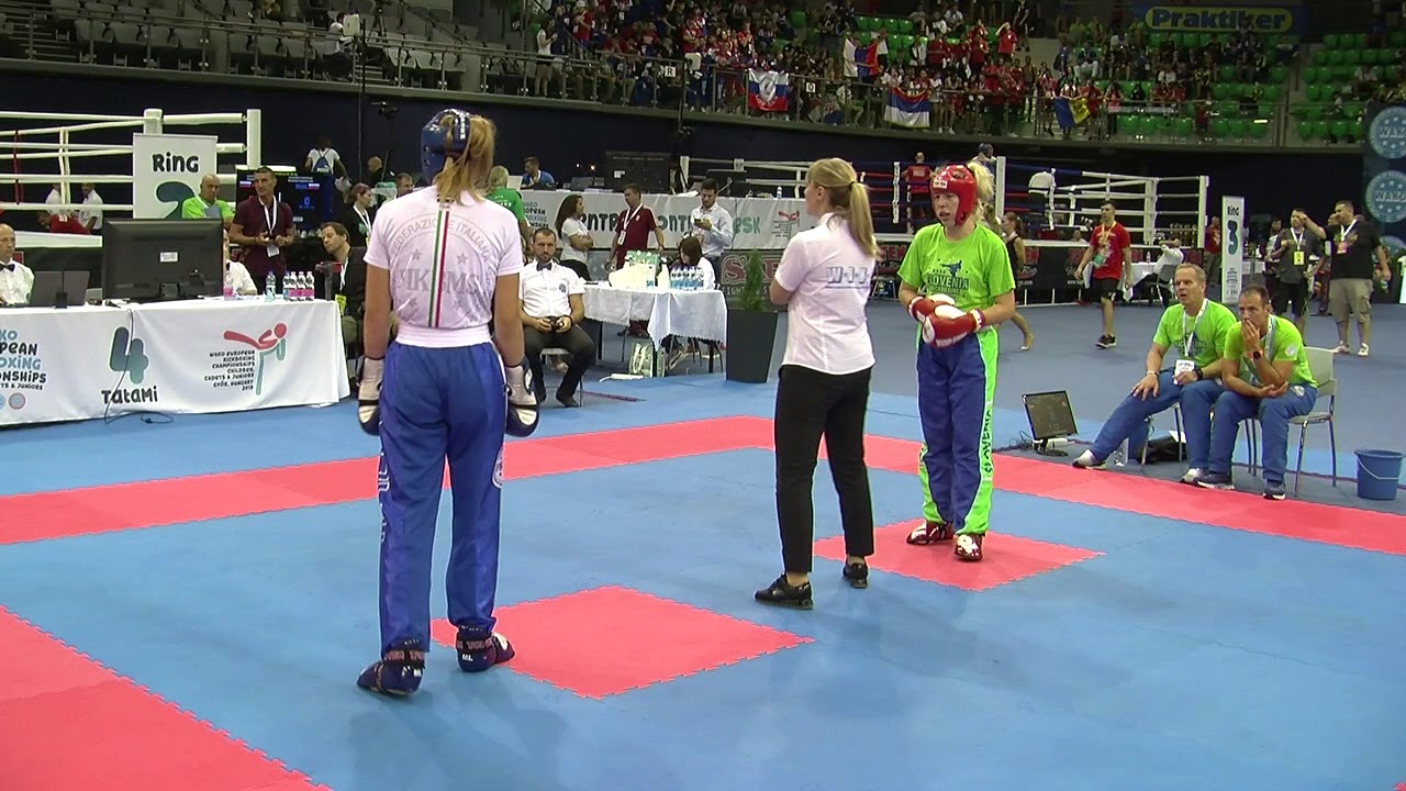 Masa Kenjalo v Sveva Scandurra WAKO European Championships 2019 background