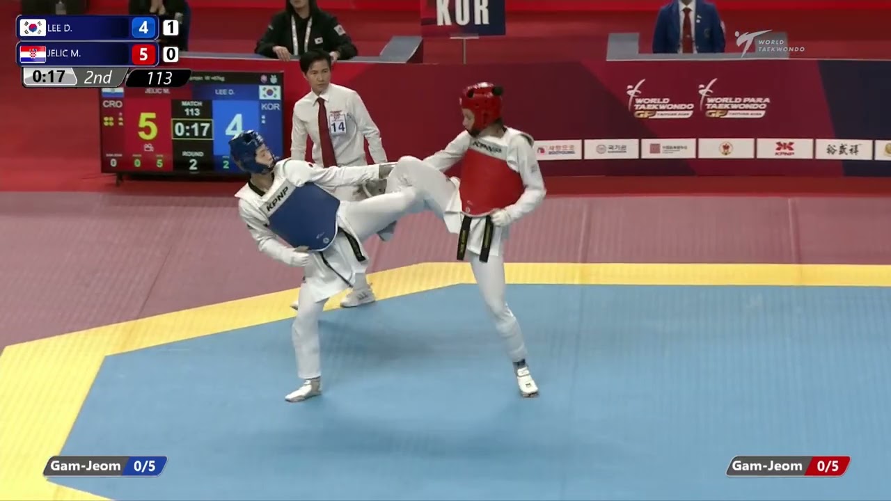 113 R16 W +67kg KOR LEE D CRO JELIC M background