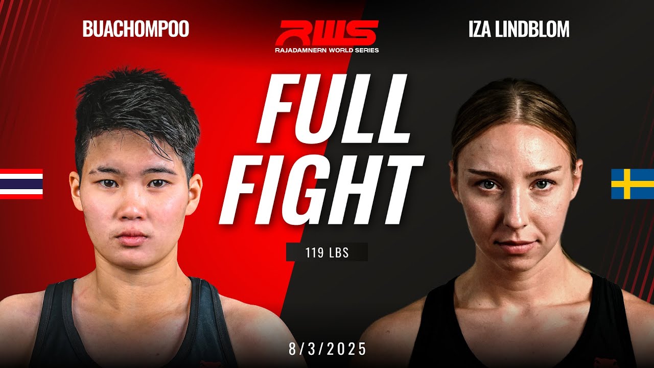 Full Fight l Buachompoo vs. Iza Lindblom l บัวชมพู vs. อิซ่า ลินด์บลอม l RWS background
