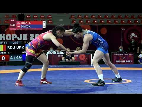 1/2 WW - 55 kg: B. FERENT (ROU) v. K. DEMKO (UKR)