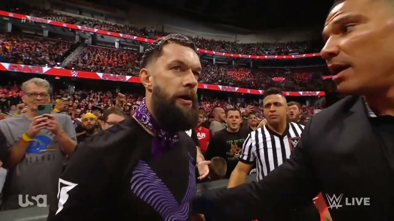 WWE RAW FINN BALOR DESTROY SETH ROLLINS 06/19/23 background