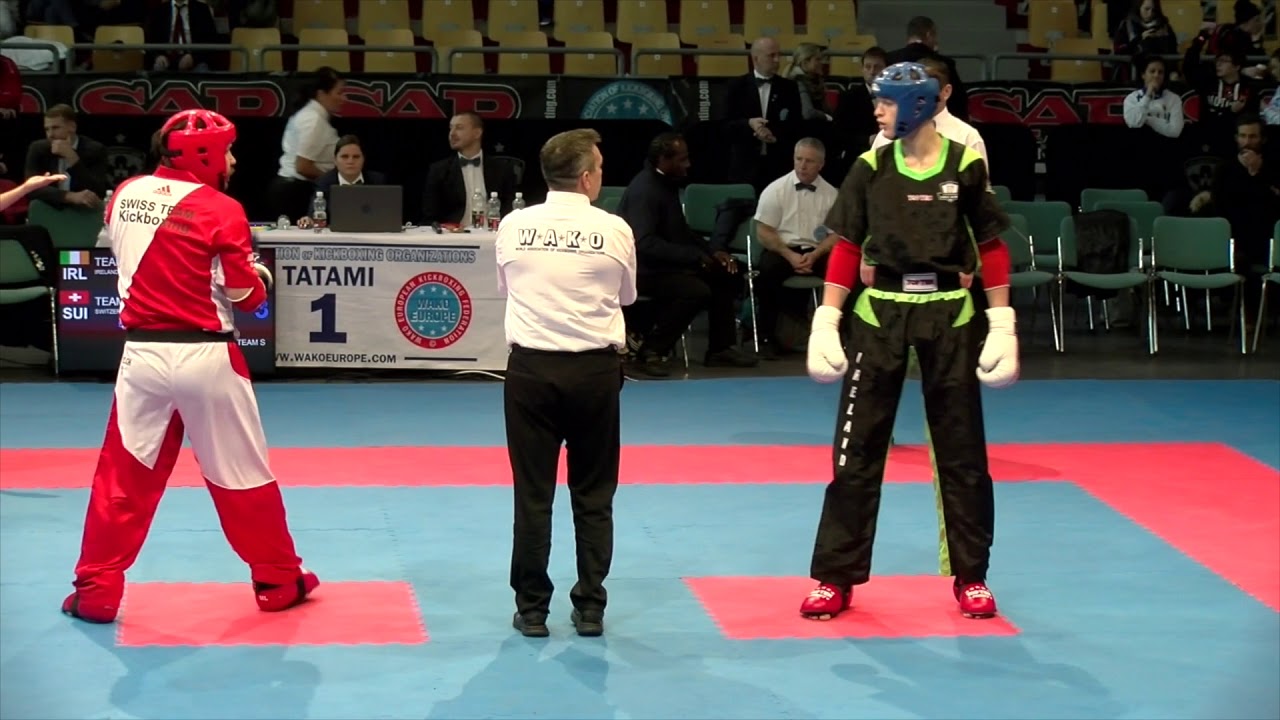 Ireland v Switzerland WAKO European Championships 2018 backdrop
