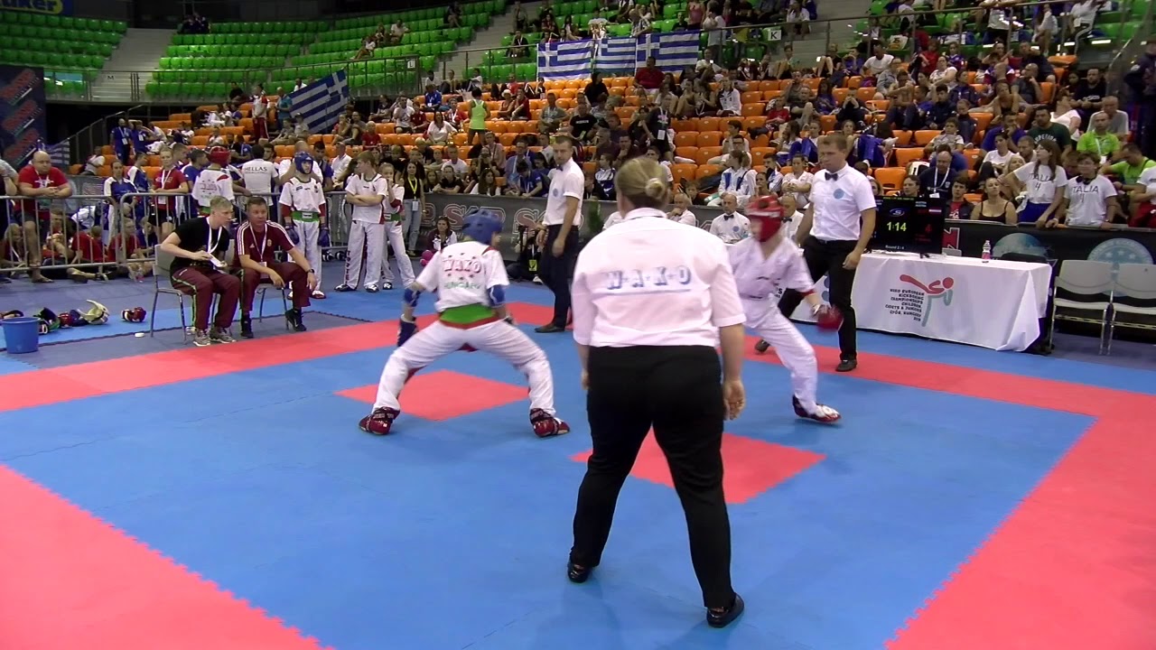 Hungary 1 v Austria Older Cadets Team Event WAKO European Championships 2019 background