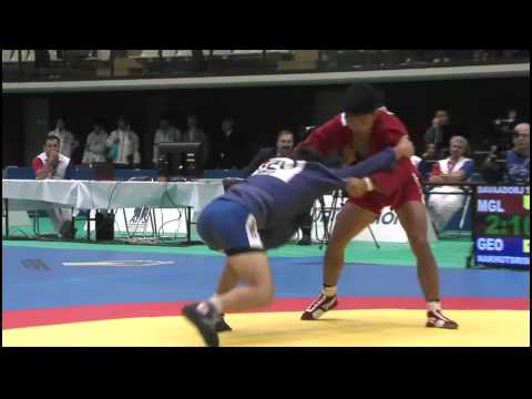 DAVAADORJ Tumurkhuleg (MGL) vs NAKHUTSRISHVILI Levan (GEO) - World Sambo Championship 2014 in Japan background