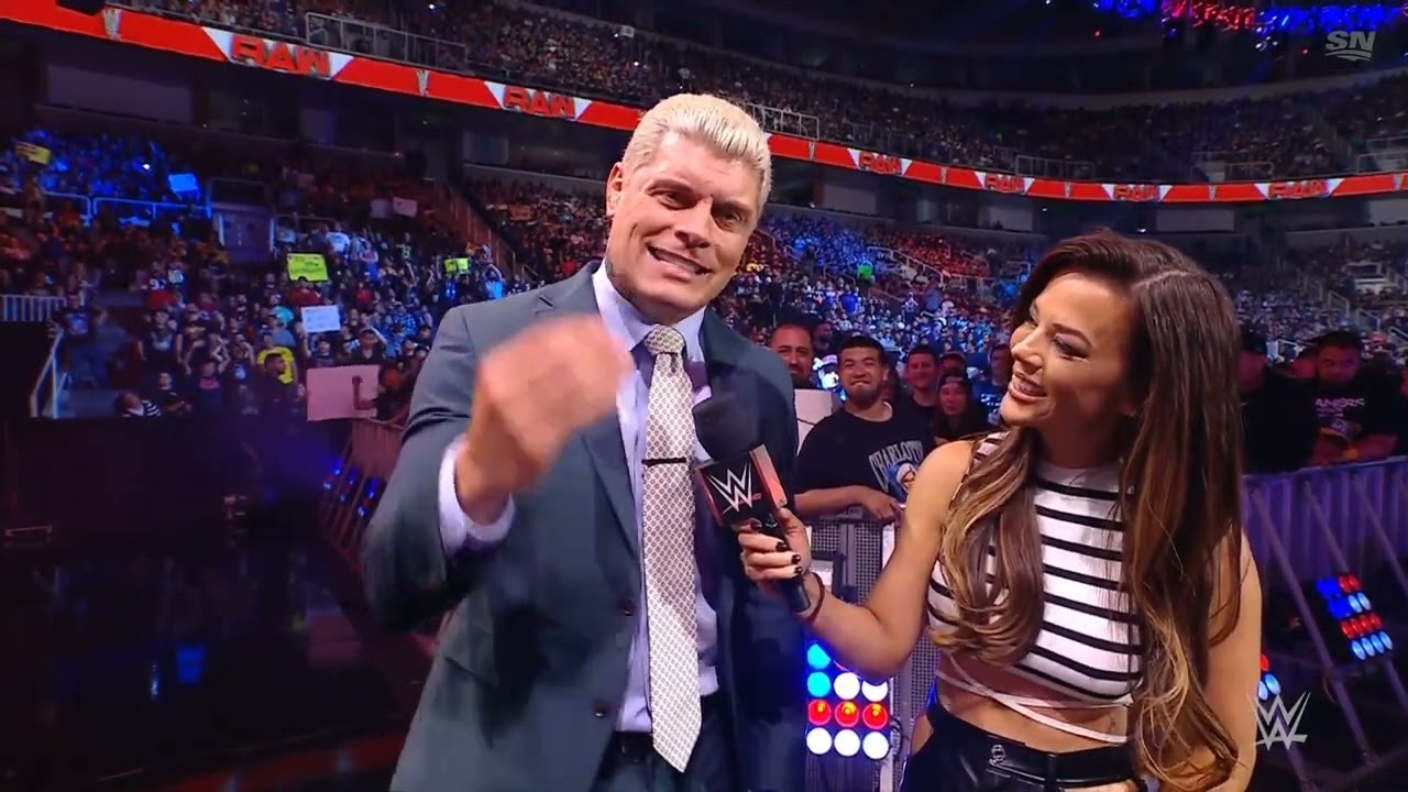 WWE RAW CODY RHODES ENTRANCE 10/02/23 background