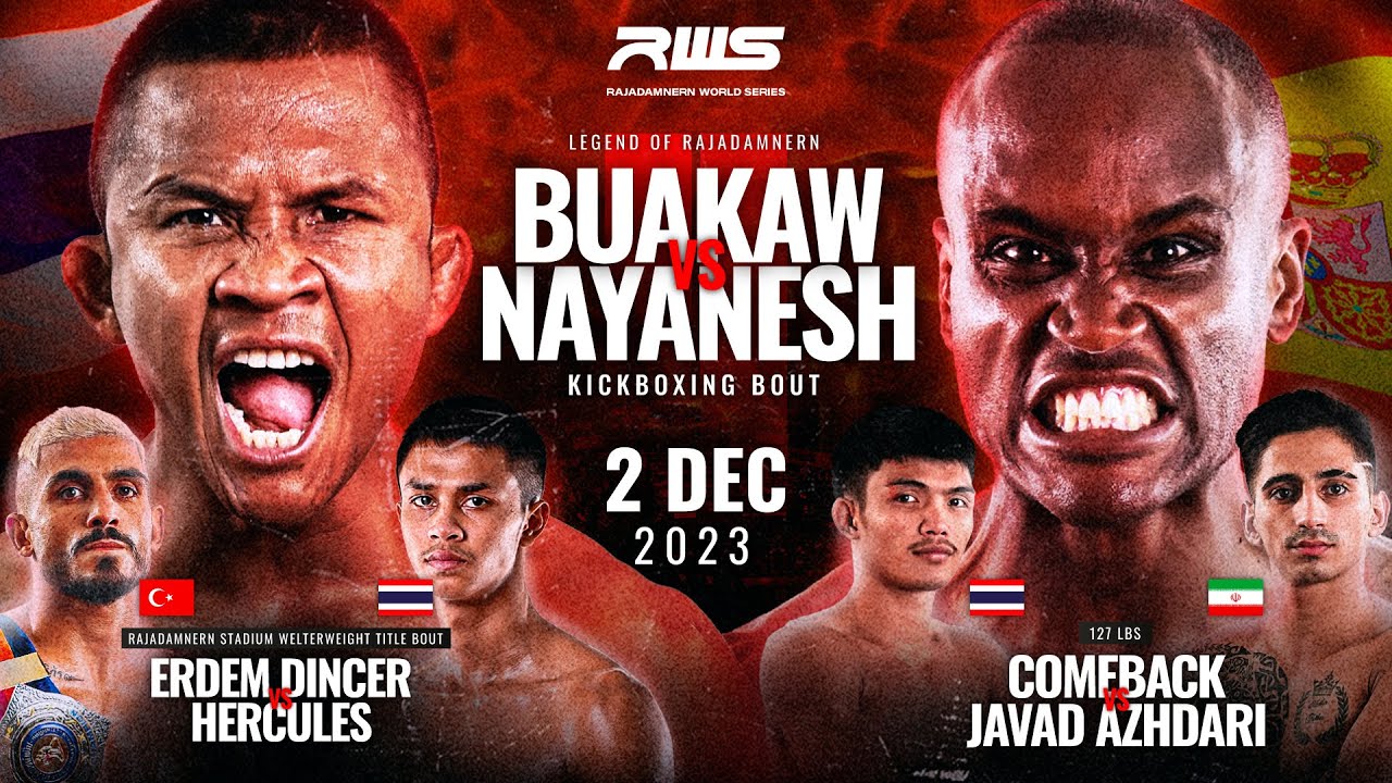 เทปบันทึกภาพศึก Full Event l Legend of Rajadamnern: Buakaw vs Nayanesh Ayman 02/12/2023