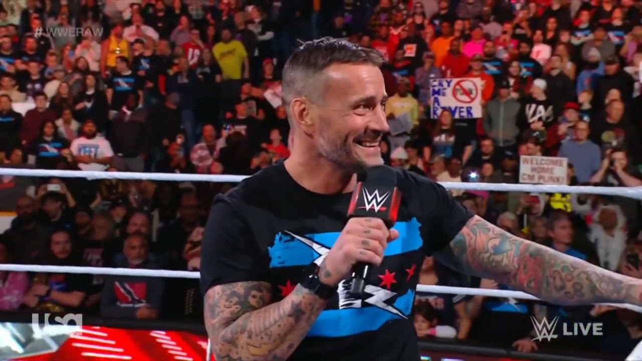 WWE RAW CM PUNK RETURNS 11/27/23 background