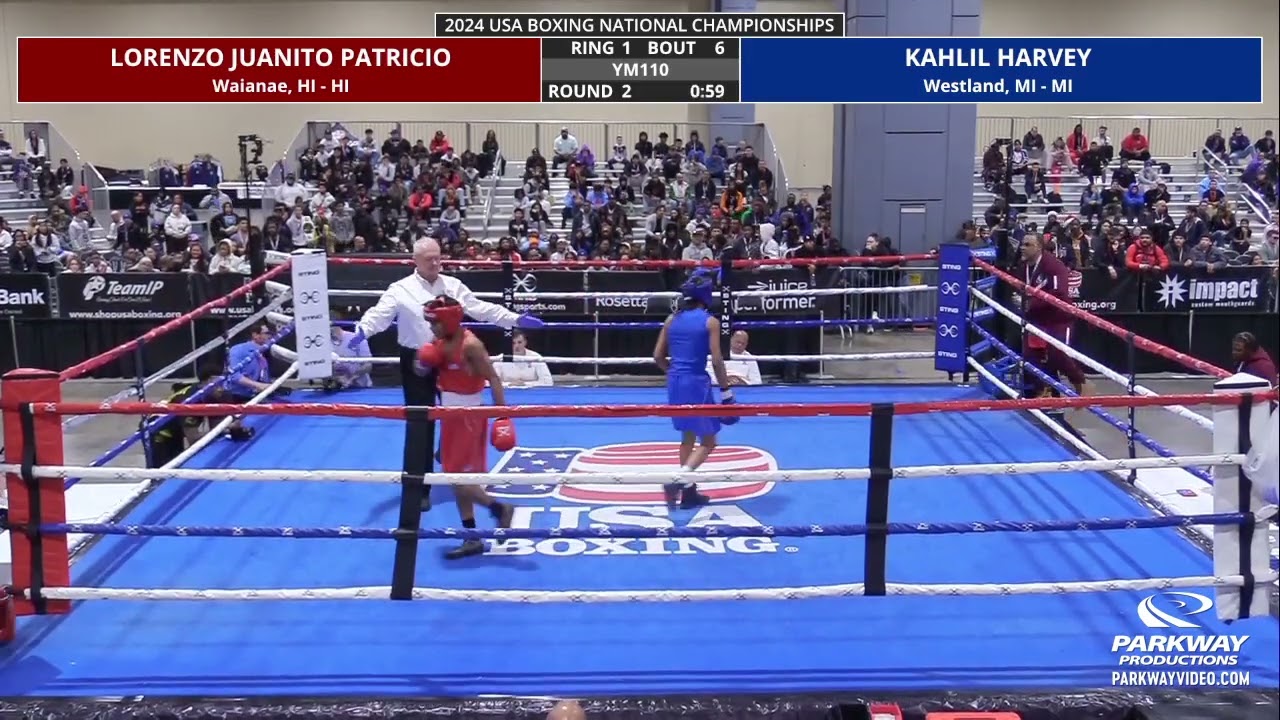 Lorenzo Patricio vs. Kahlil Harvey USA Youth National Championships 2024 Final (50kg) backdrop