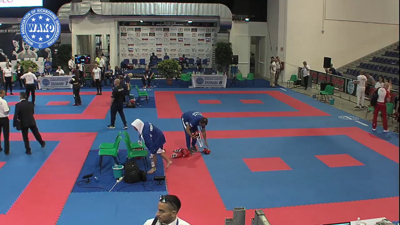 Tatami 1,2,7,8. WAKO World Championships 2018 backdrop
