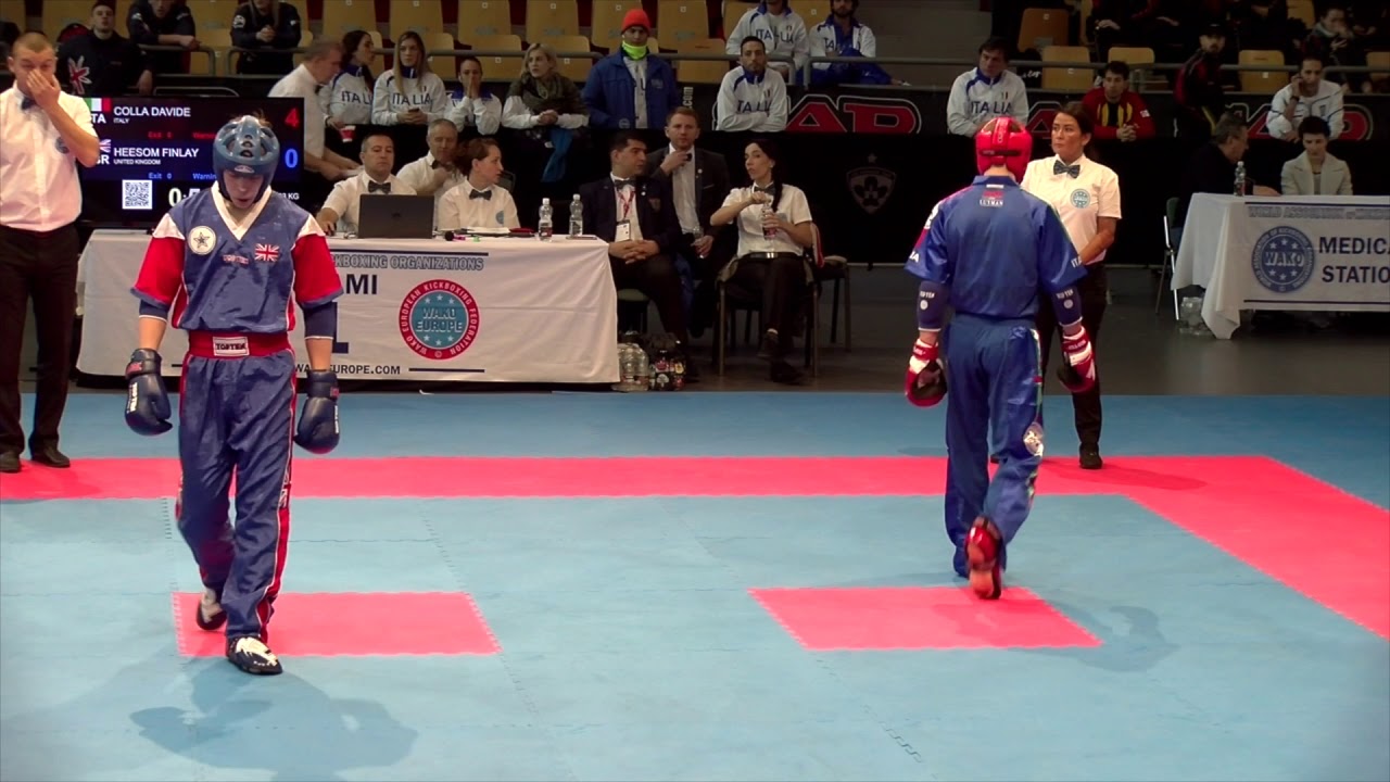 Finlay Heesom v Davide Colla WAKO European Championships 2018 background