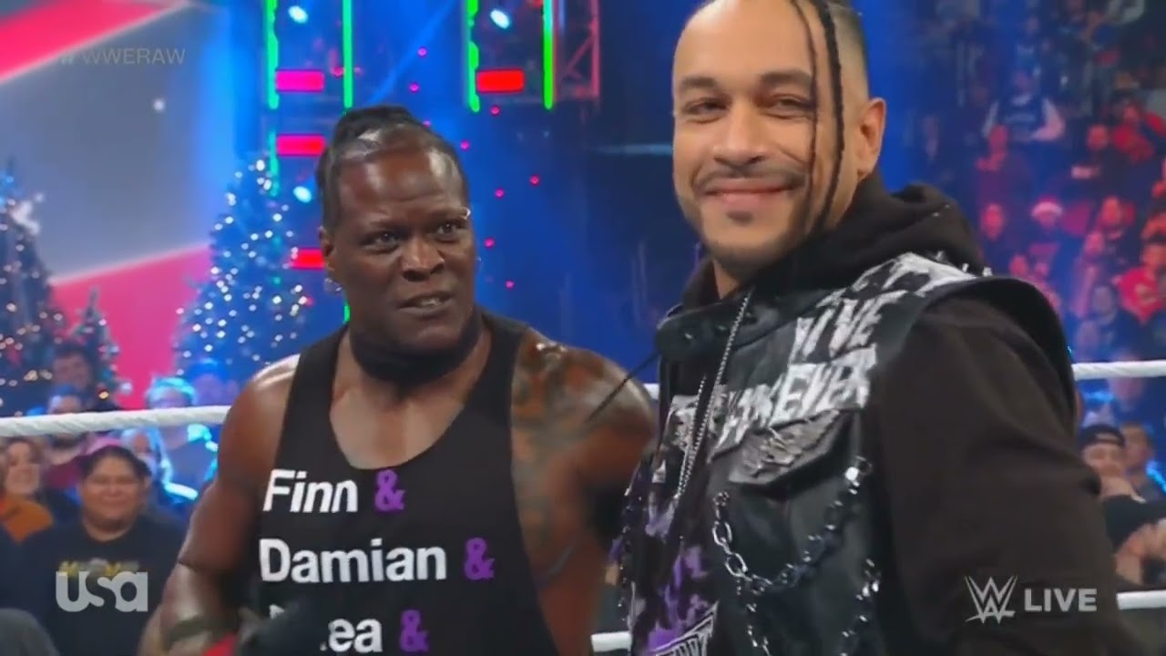 WWE RAW THE JUDGMENT DAY ENTRANCE 12/18/23 backdrop