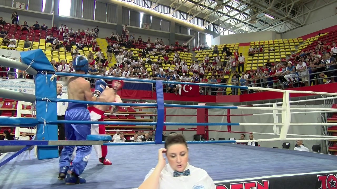 Vitalii Nozdrin v Panagiotis Floroskoufis WAKO European Championships 2017 background