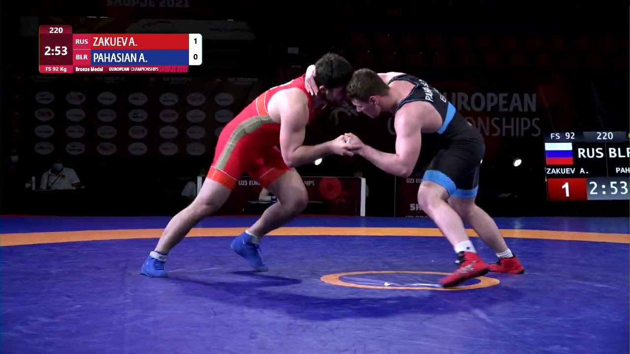 BRONZE FS - 92 kg: A. ZAKUEV (RUS) v. A. PAHASIAN (BLR)