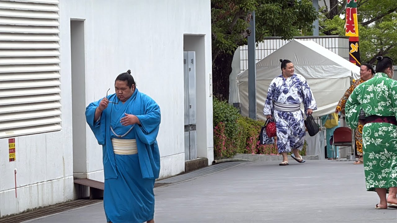 速報❗️千秋楽の入り待ち 生田目 朝乃山 【大相撲令和7年5月場所】15日目 2025/05/25夏場所 NABATAME ASANOYAMA irimachi background