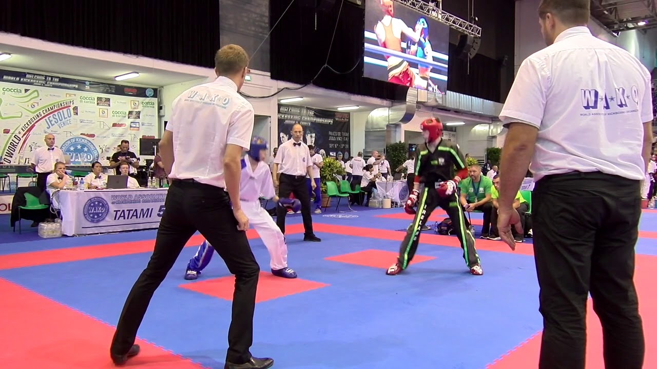 Luke McCann v Edoardo Bagarello WAKO World Championships 2018 background