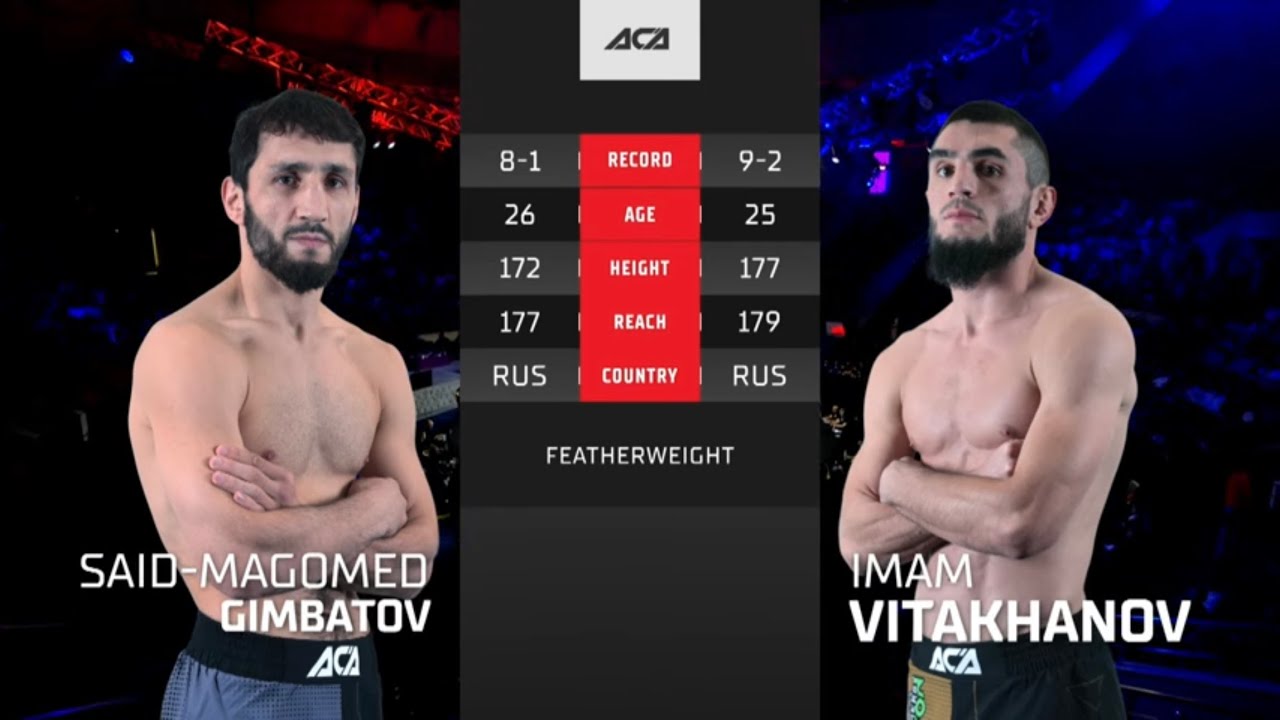 Саид-Магомед Гимбатов vs. Имам Витаханов | Said-Magomed Gimbatov vs. Imam Vitakhanov | ACA 164 backdrop