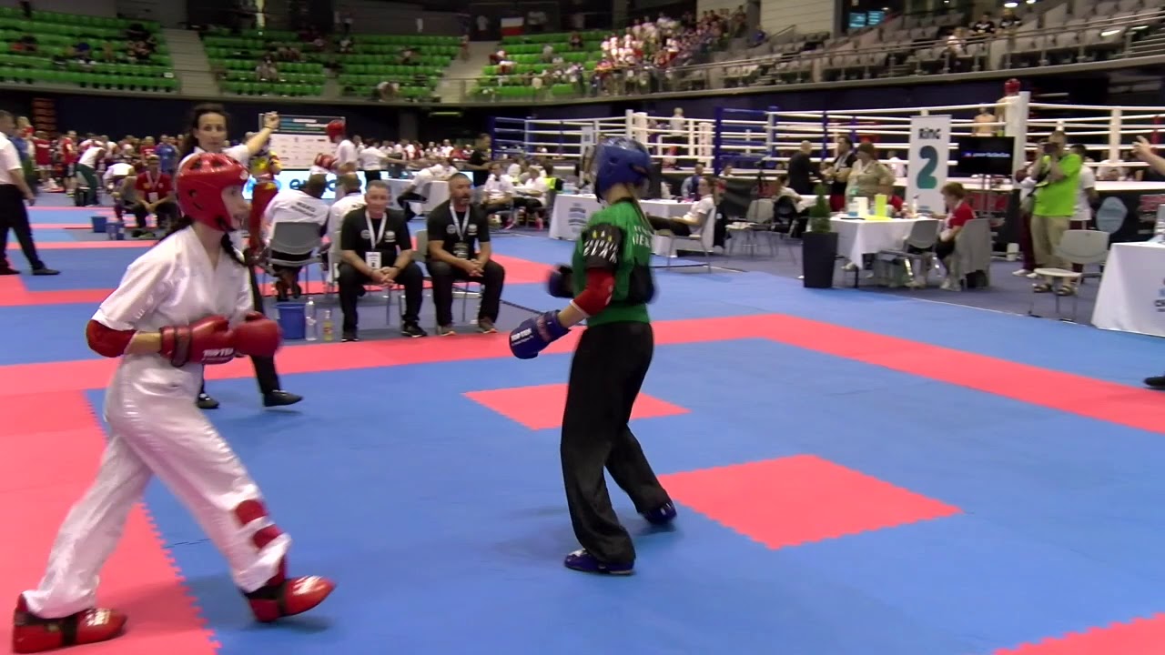Aoife Bailey v Natasa Jubecic WAKO European Championships 2019 background