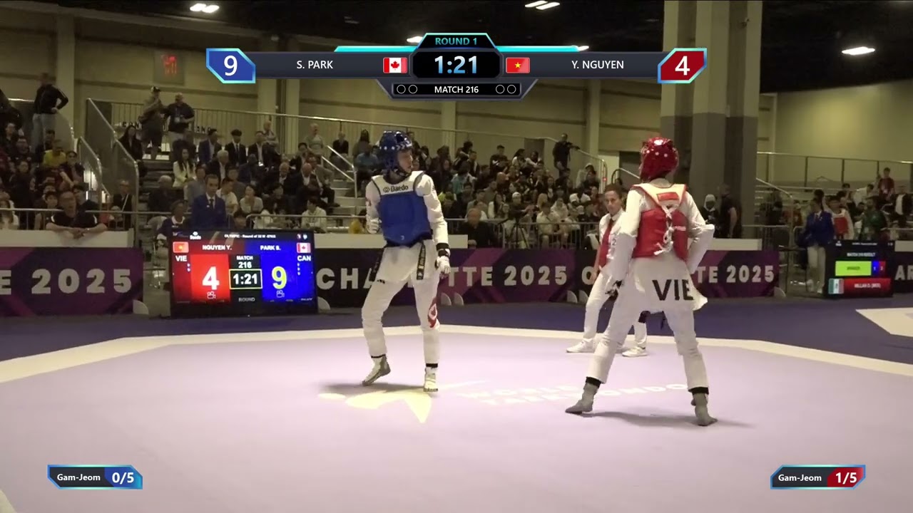 216 Round of 32 W 57kg CAN S PARK VIE Y NGUYEN PGM background