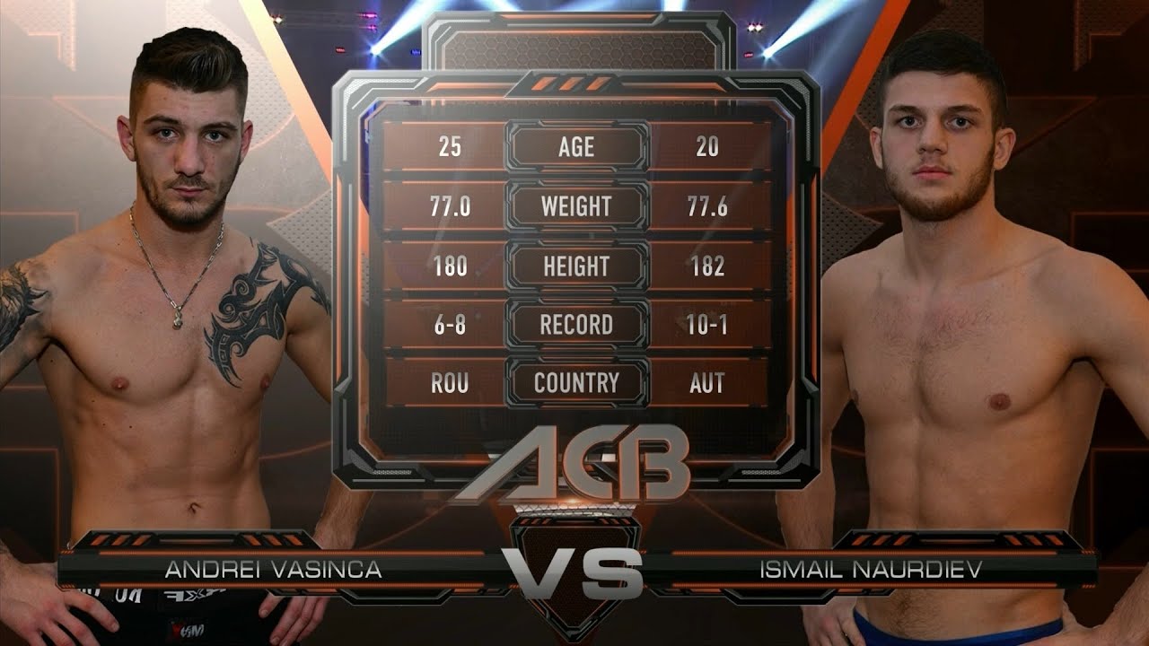 Андрей Васинца vs. Исмаил Наурдиев | Andrei Vasinca vs. Ismail Naurdiev | ACB 52 background