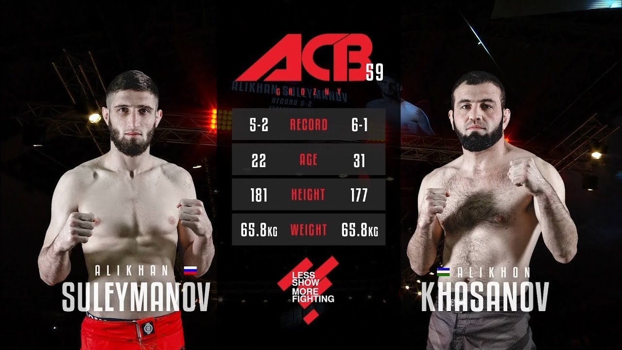 Алихан Сулейманов vs. Алихон Хасанов | Alikhan Suleymanov vs. Alikhon Khasanov | ACB 59 - YE 18 backdrop