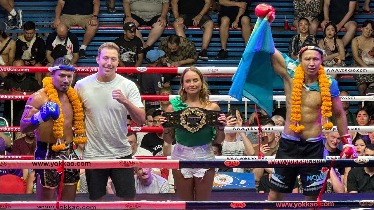 โหดกว่าเต็งหนึ่ง นักมวยฝรั่งยักษ์ต่อยนักมวยไทยน๊อคยก1 Kanayev Galymzhan vs พิทักษ์ชัย Revolution MT backdrop