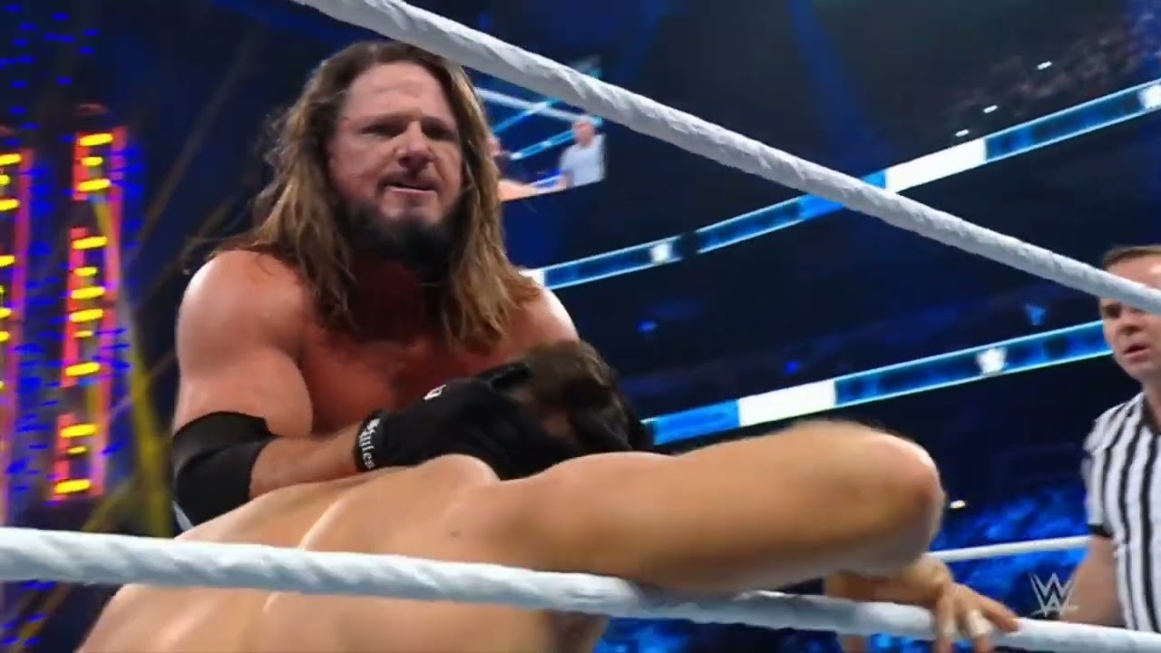 WWE SMACKDOWN AJ STYLES VS LA KNIGHT 01/19/24 background