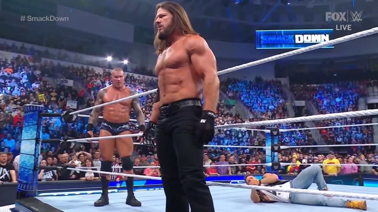 WWE SMACKDOWN AJ STYLES RETURNS AND TURN HEEL 12/15/23 background
