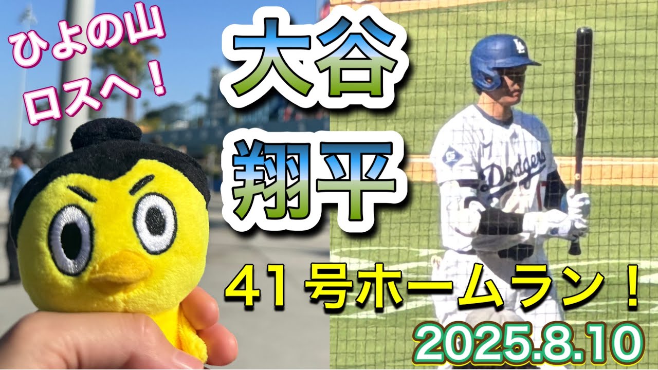 ひよの山が大谷翔平の41号ホームランを目撃❗️👁️⚾️【MLB】2025.8.10ドジャースvsブルージェイズ【メジャーリーグ】SHOHEI OHTANI Dogers vs BlueJays