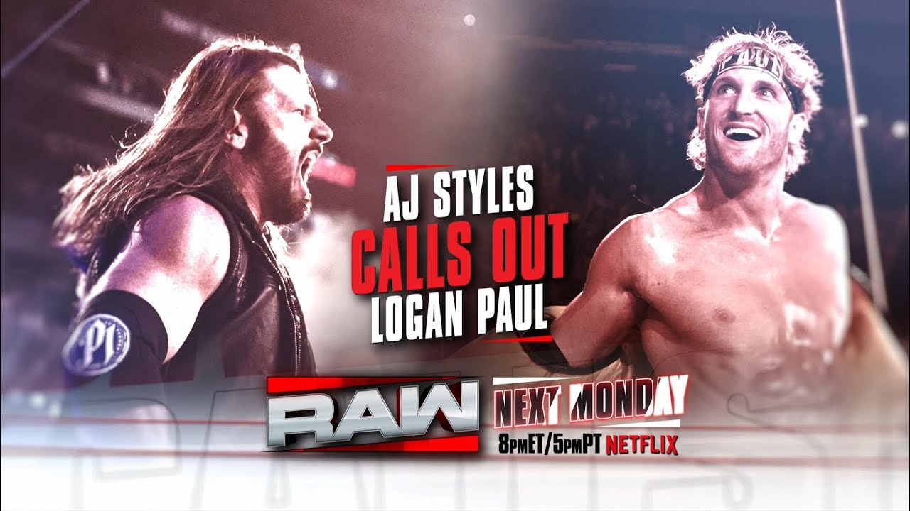 Aj Styles calls out Logan Paul: Raw, Mar. 10, 2025 background