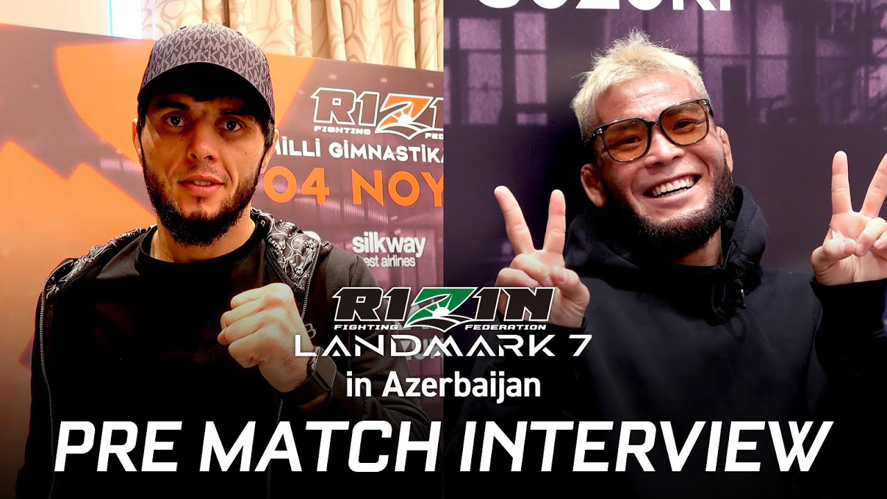 トフィック・ムサエフ & 武田光司 試合前インタビュー / RIZIN LANDMARK 7 in Azerbaijan background