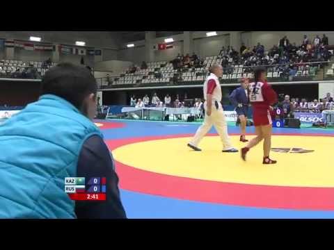 TURMAKHANOVA Gauhar (KAZ) vs KHARITONOVA Anna (RUS) - World Sambo Championship 2014 in Japan background