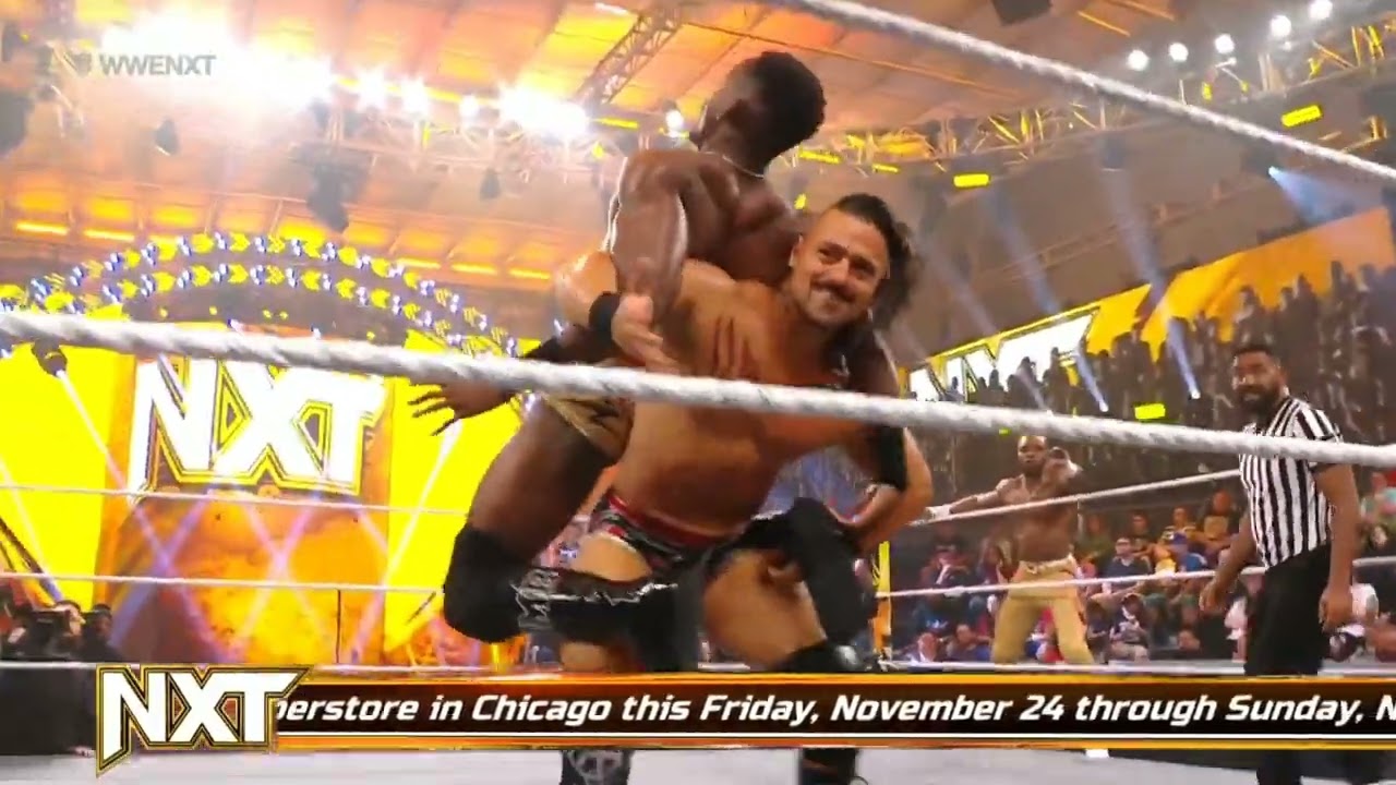 WWE NXT HUMBERTO CARRILLO & ANGEL GARZA VS EDRIS ENOFE & MALIK BLADR 11/21/23