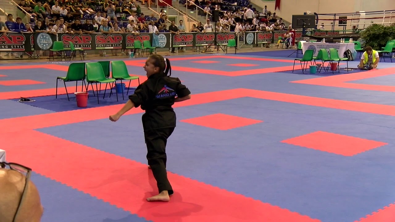 Alexa De La O WAKO World Championships 2018 backdrop