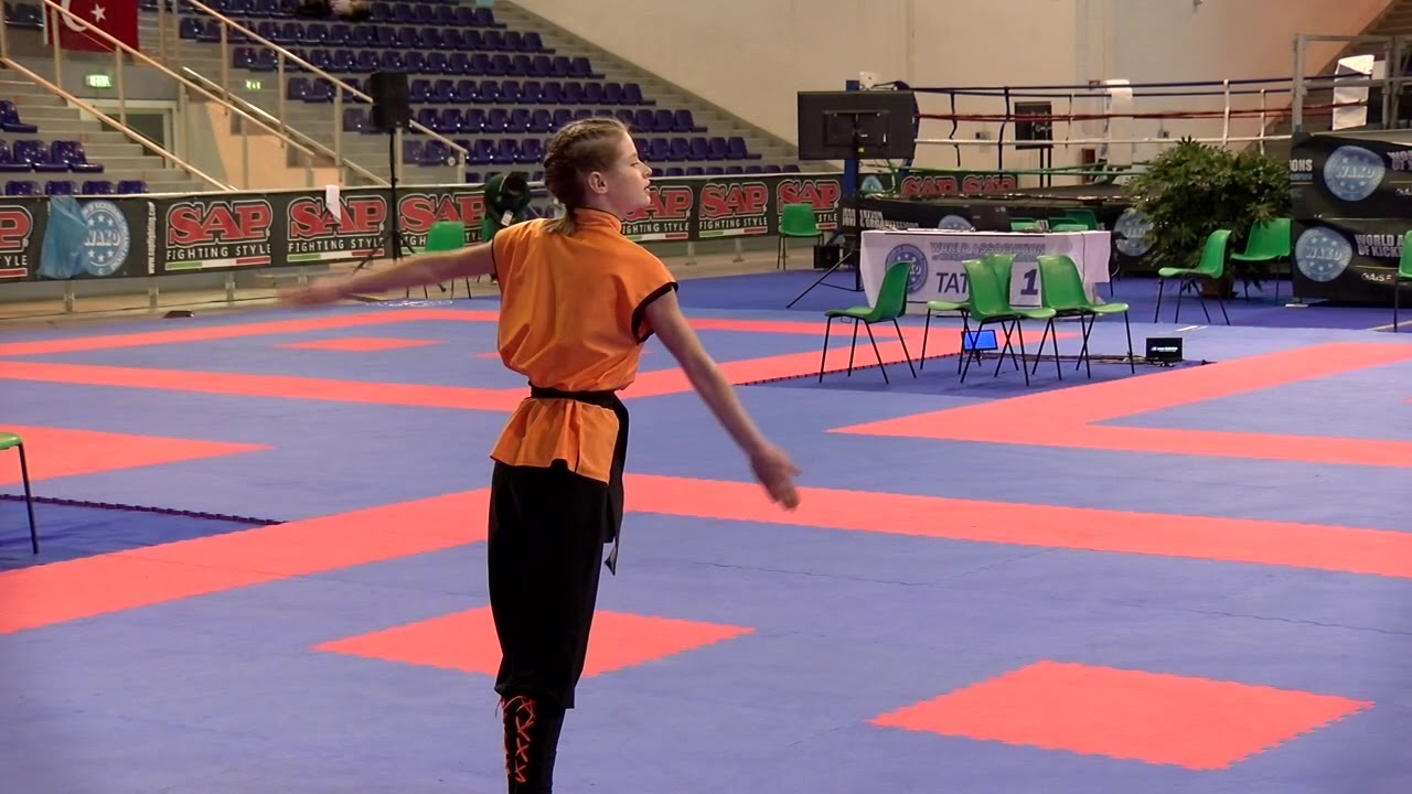 Nadzeya Charniauchyk WAKO World Championships 2018 backdrop