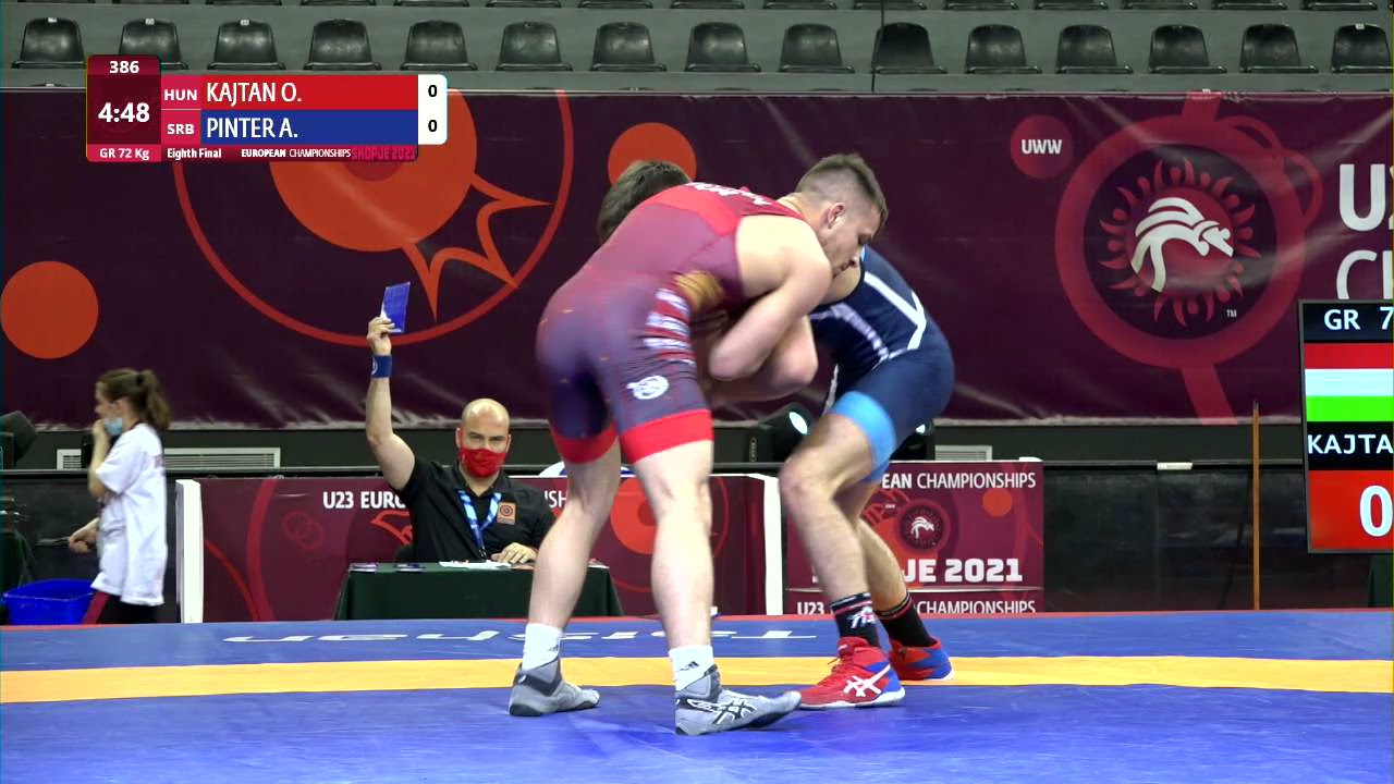 1/8 GR - 72 kg: O. KAJTAN (HUN) v. A. PINTER (SRB) background