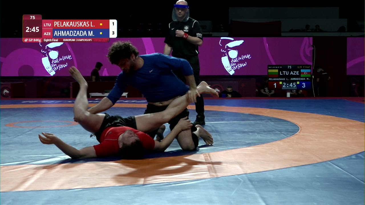 1/8 Men's GP No-Gi - 84 kg: L. PELAKAUSKAS (LTU) v. M. AHMADZADA (AZE) background