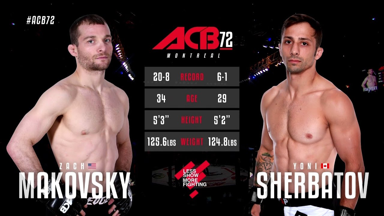 Зак Маковски vs. Йони Щербатов | Zach Makovsky vs. Yoni Sherbatov | ACB 72