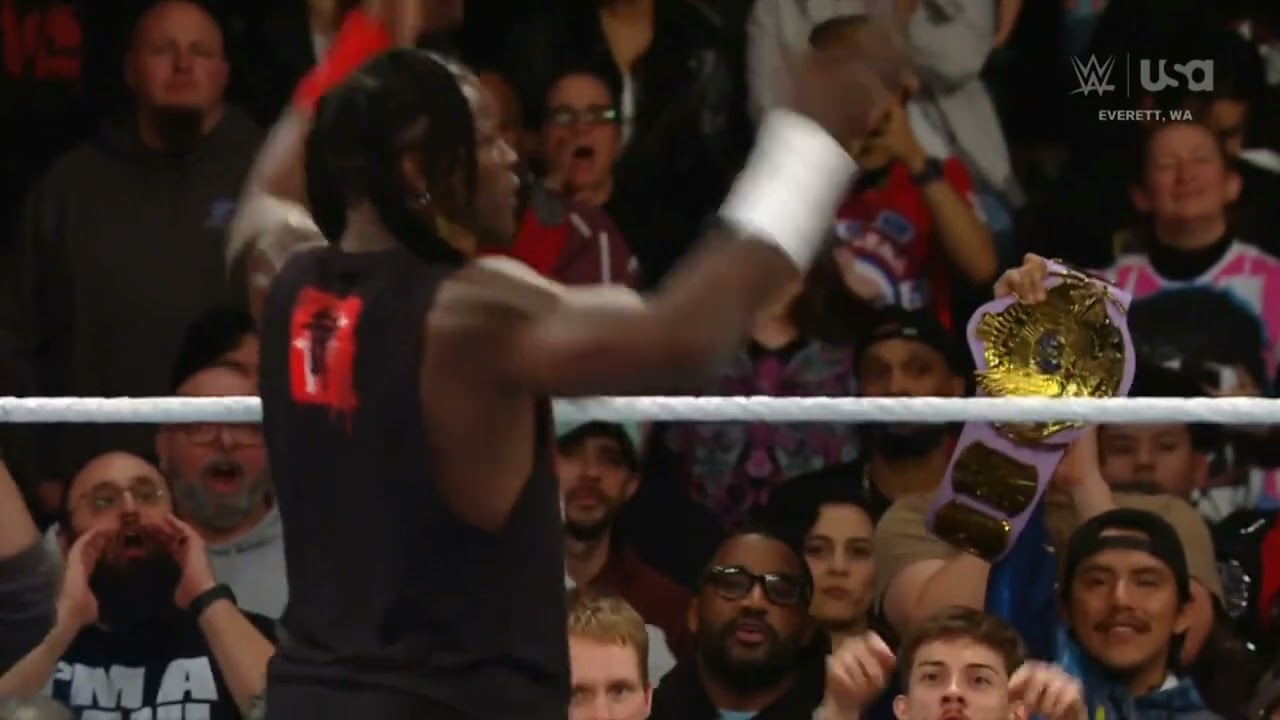 WWE RAW PETE DUNNE VS R TRUTH 12/21/24 background