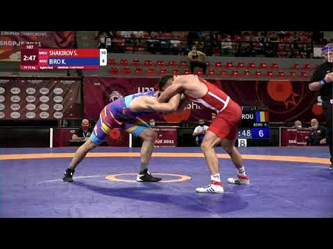 1/8 FS - 74 kg: S. SHAKIROV (MKD) v. K. BIRO (ROU)